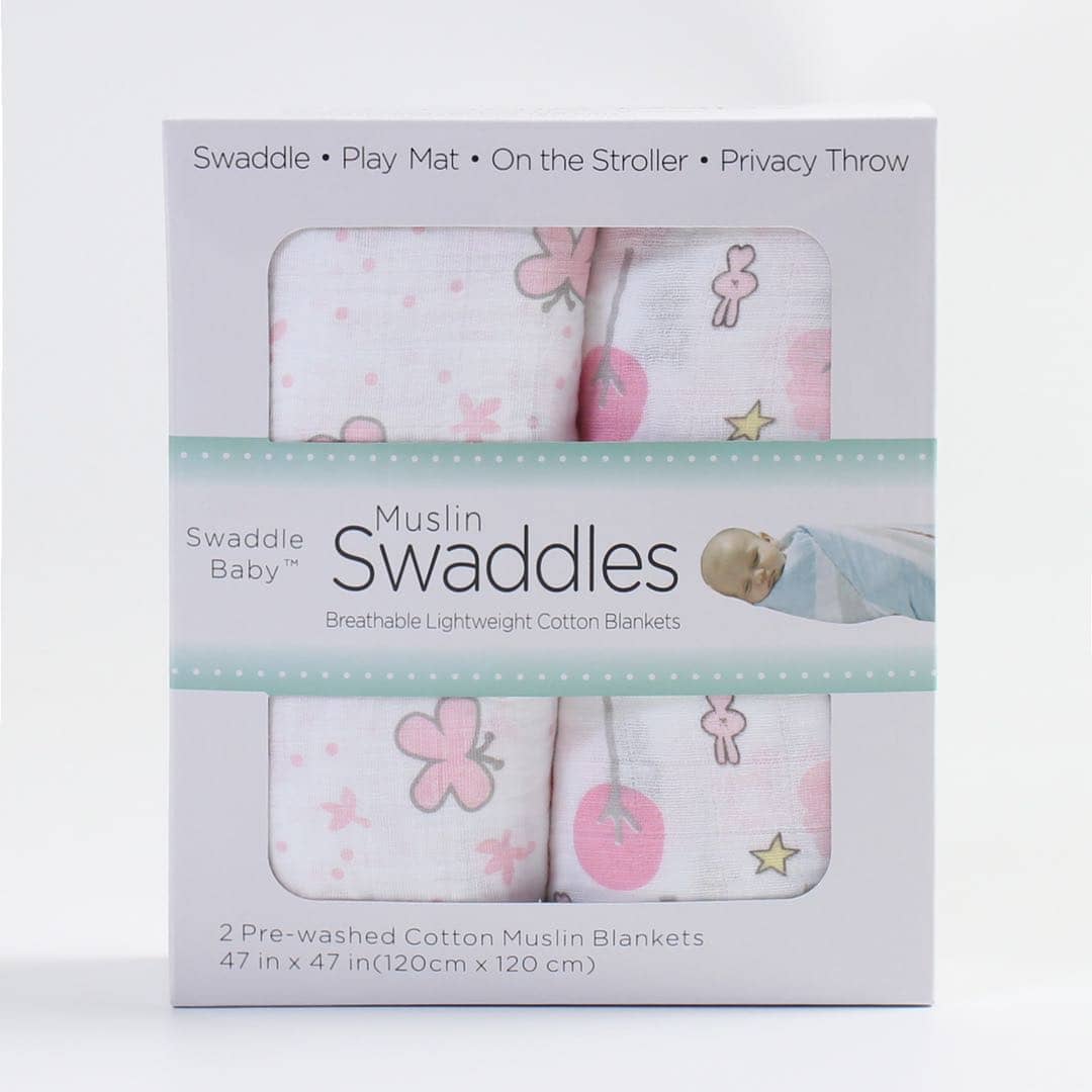 Earth Bebe 2-Piece Bamboo Swaddle Blankets